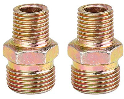 sourcing map Gerader Luftschlauchanschluss-Adapter 1/4 NPT 2 STK. | M18x1.5mm, Hohe Festigkeit, Für Pneumatik- Oder Luftschläuche, Anpassen, Verbinden, Reduzieren, Vergrößern