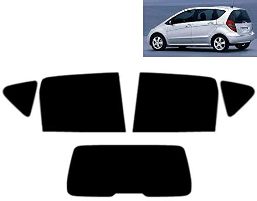 Passgenaue Tönungsfolie für-Mercedes A Class 169 5-Türen 2004-2011 Heck/Seitenscheiben (20% Schwarz)