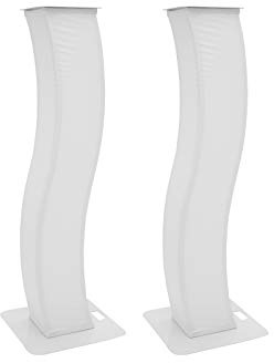 EUROLITE 2x Stage Stand 150cm geschwungen inkl. Cover und Tasche | Set mit 2 Ständern für Lautsprecher und Lichteffektgeräte