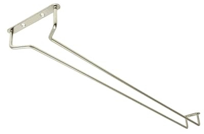 We Can Source It Ltd - Chrome Alloy Steel Wine Glass Hanger Rail 16 - Ceiling Mounted Glass Storage Rack for Wine Glasses - Under Cabinet Stemware Rack Holder for Home, Bar, Pub, Restaurant and Hotel