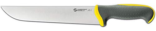 Januel - Ambrogio Sanelli - Couteau - Gamme Tecna - Modèle Boucher - Lame 26cm - Acier Inox Nitro-B