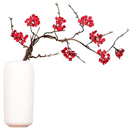 LEMCC Branche de Fleurs de Cerisier artificielles de 87 cm de Haut avec Longues Branches pour Jardin, Maison, décoration de fête de Mariage, Vase Non Inclus