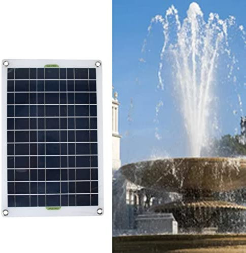 Solar Wasserpumpe Kit 12V 50W Solarpanel 800L/h Pumpe Fließt Geräuscharm DC Silikon Kunststoff Solarteichpumpe für den Garten