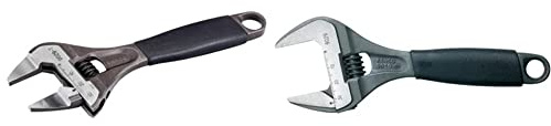 Bahco 9029-T Slim Jaw Adjustable Wrench, 170mm Length & 9029 170mm 32mm Adjustable Wrench Extra Wide Jaw