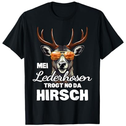Oktoberfest Hirsch Bayrische Wiesen Tracht Geschenk T-Shirt