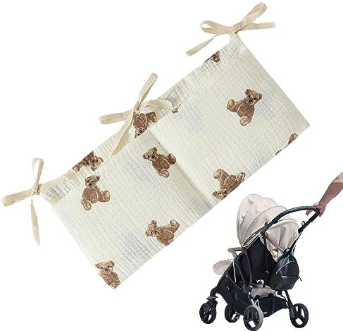 Smileshiney Krippen-Organizer - Aufhängbares multifunktionales Babybett mit 2 Taschen,Kinderzimmer-Organisation für Wickeltisch und Babybett, Nachttisch-Caddy, Kinderbettzubehör