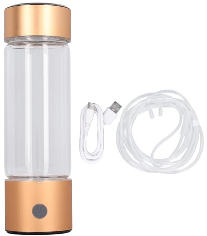 Botella de Agua de Hidrógeno, Generador de Agua de Hidrógeno de 410 Ml con Manguera de Inhalación Nasal, Taza de Agua Rica en Hidrógeno Portátil, Máquina Ionizadora de Agua de