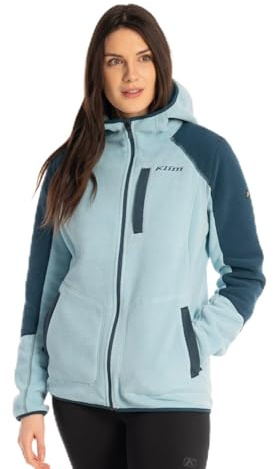 KLIM Women's Darby Canyon Fleece Hoodie Size Medium - Milky Blue - Reflecting Pond