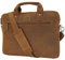 Baur Tasche Echtes Leder | Laptoptasche bis 15,3 Zoll | Handgefertigte Businesstasche | Aktentasche mit viel Platz | Umhängetasche mit abnehmbarem Band (Büfelleder Braun)