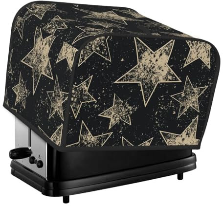 Star Toaster-Abdeckung, 4 Scheiben, Küche, kleine Geräte, Abdeckungen mit Taschen, Toaster-Staubschutz mit Griff oben, waschbar, Universal-Brotbackmaschinen-Abdeckung für Küche