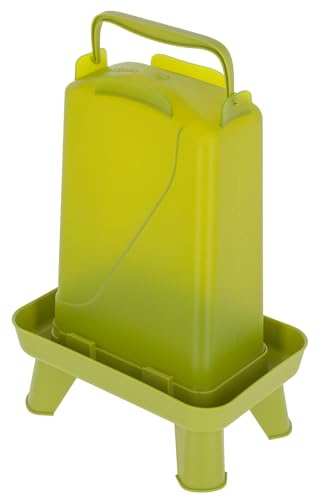 Kerbl Hobbyfarming Bebedero de plástico con Patas, 3,5 l, Verde, 16x24x35 cm, para Aves de Corral