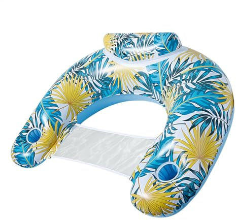 Aufblasbares Poolsofa für Erwachsene, schwimmendes Wasser, PVC, Pool, Sofa, aufblasbares Sofa, große Pool-Schwimmer, Schwimmbad, Schwimmbad, Schwimmbad, Schwimmstuhl, mit Becherhalter