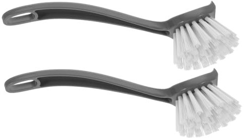 Healeved Kitchen Pot and Dish Cleaning Brush Set, 2pcs, Long Handle Scrubber for Bowls and Pots, Sturdy Bristles, Multifunctional Kitchen Cleaning Tool for Sink and Bathroom Use Random Color