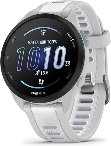Garmin Forerunner 165 Reloj Inteligente para Correr con GPS, Pantalla Táctil AMOLED, Métricas Optimizadas, Planes de Entrenamiento, Pay, Autonomía de 11 Días, Blanco (Reacondicionado)