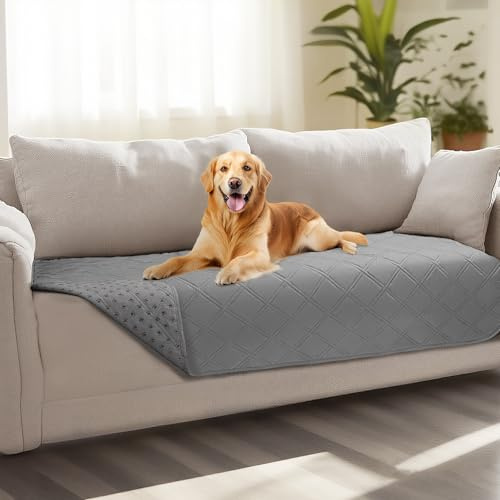 luciphia wasserdichte rutschfeste Hundedecke, Hundematte Sofa Auto waschbar | 100% wasserdicht,Anti-Rutsch-Punkte,Sofadecke schützt Sofa,Bett,Auto,Schutzdecke für Hunde,Katzen,Unterwegs,Maschinenwaschbar