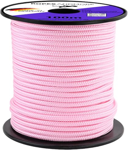PP Polypropylenseil Seil 10mm PPM 16-Fach geflochten 10m, 20m, 30m Polypropylen Schnur Kordel Basteln Standardfarben von Ropes and More® (Rosa, Ø10mm - 10m)