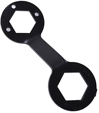 Dioche Spanner WrChiave per Lavatrice - Chiave a Doppia estremità in Acciaio Legato Al Cromo Vanadio Ad Alta Resistenza per lo Smontaggio - Spessore 5 Mm - Lavatrice Affidabile e Durevole (BLACK)