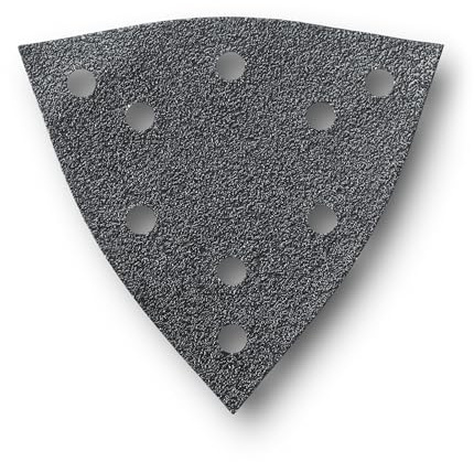 Fein 63717297020 Schleifblätter Korn 240 | Kantenlänge 130mm | universeller Einsatz auf nahezu Allen Materialien | gelocht | Klettschnellbefestigung | hohe Abtrageleistung | 16 Stück, 1 V, Schwarz