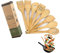 Lot de 8 Ustensiles de Cuisine en Bambou, Cuillères et Spatules en Bois, Anti-adhésifs et Wok, Spatule Pelle, Ensemble D'ustensiles de Cuisine Résistant à la Chaleur Outils Cuillère Spatule