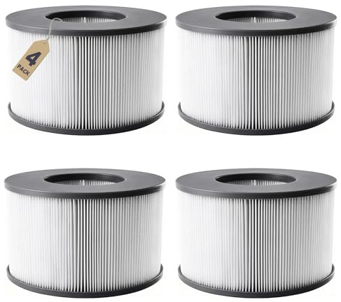 Ersatzfilter für MSPA Whirlpool Wasserfilter, Kompatibel Mit Whirlpoal, für heiße U-Boote und Spa, für aufblasbare Pools-für MSpa Whirlpool Filter Modell ab 2020.(4 Stück)