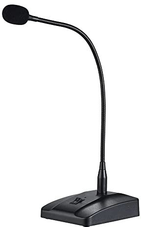 Microfono Professionale Desktop Cablato Condensatore Con 10 Piedi XLR a 1/4 Cavo Staccabile per la Conferenza Incontro Trasmissione