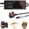 XIEHUZA Reptile Thermostat, Digital LED Heating and Cooling Temperature Controller Outlet for Seed Germination, Reptiles and Brewing Breeding Incubation Greenhouse, 1100W, 220V