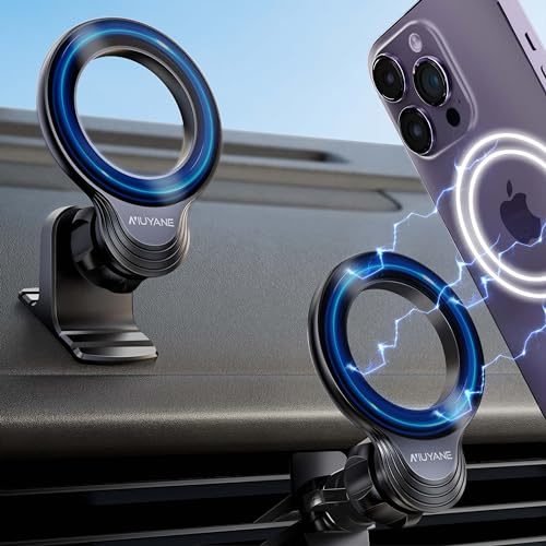 NIUYANE Handyhalterung Auto für MagSafe Autohalterung [30x N52 Super Magnets], Universal Magnetische Lüftung KFZ Handyhalter, für Magsafe iPhone 15 14 13 12 Pro Max Kompatibel für Alle Smartphone