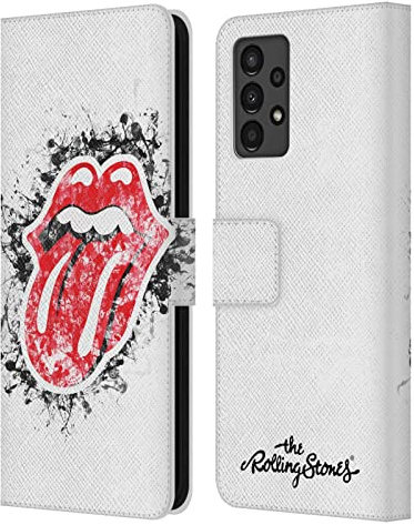 Head Case Designs Officially Licensed The Rolling Stones Distressed Look Tongue Licks Collection Leather Wallet Case Compatible with Samsung Galaxy A13 (2022)