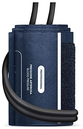 AIESI® Ersatz-2-Schlauch-Manschette für manuelles Aneroid-Blutdruckmessgerät der Größe PÄDIATRISCH, Latexfrei, Garantie 24 Monate