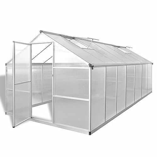 TANZEM Serre Aluminium renforcé 10,53 m²,Carport Abri Voiture,Serre Tunnel