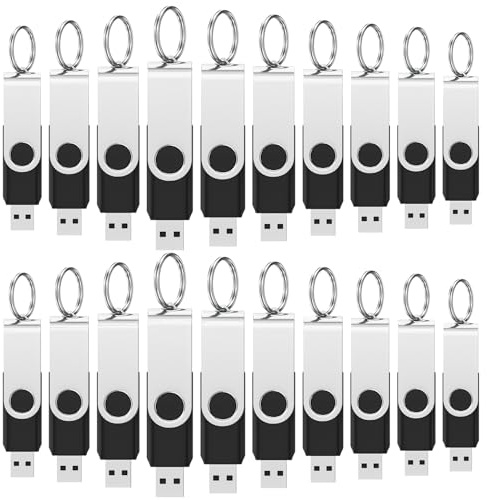 1 Go Clé USB 100 Lot de,WOOOLKEN 2.0 Clef USB,50 Porte-clés | pour Ordinateur Portable, Ordinateur, TV, Voiture