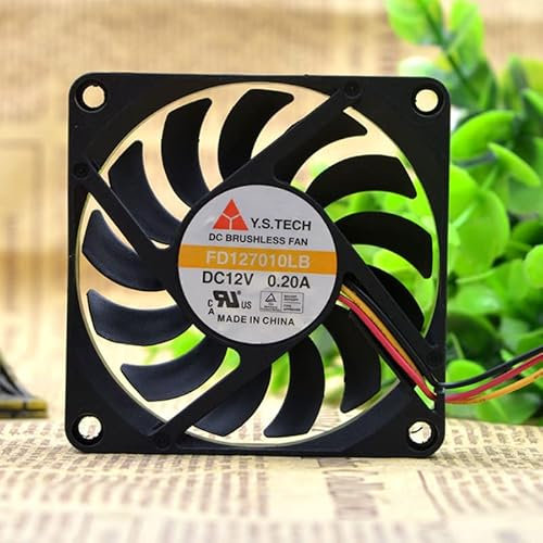 7010 7CM fan temperature control FD127010LB 12V 3-wire 3-pin 0.15A ultra-thin ball 2 in 1