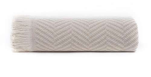 Todocama Couvre-lit Multifonction fabriqué en Espagne, à Chevrons (180 x 260 cm, Beige Sable)
