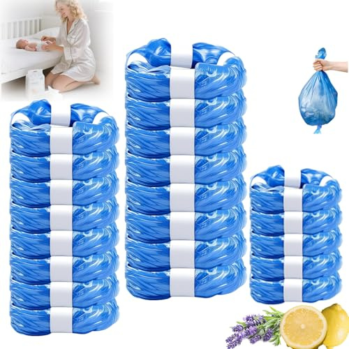 21 Pezzi Ricariche Mangiapannolini, Sacchetti Mangiapannolini Antiodore Inodore Addensata Compatibili con Maialino Foppapedretti Tommee Tippee Twist & Click Simplee Tec Litter Locker