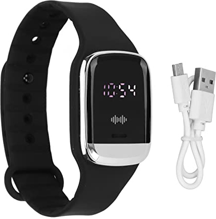ECHTNATAV Mosq Repel Watch Pulseras, USB Physical Mosq Pulseras Repelen 3 Velocidades para Interiores, Camping, Pesca, Senderismo, Deportes, Barbacoa
