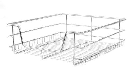 4 x KuKoo Teleskopschublade 60cm Ausziehbare Küchenschublade Schrankauszug Ablage Küchen Regal Korbauszug Schlafzimmerschublade für 600mm Breite Schränke Küchenorganisation Aufbewahrung Ordnungssystem