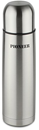 Pioneer Flasks Pioneer Insulated Vacuum 350ml Travel Flask, 18/10 Stainless Steel, Keeps Drinks Hot for 8 Hours, 0.35 L
