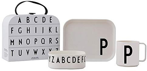 Design Letters Tritan Suitcase | Weihnachtsgeschenke für Kinder, Personalisierte Geschenke Baby | Trinklernbecher, Kinderteller & Kinderschale | Kindergeschirr | Baby Geschenk, Taufgeschenke | P