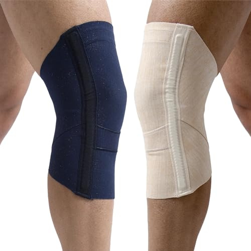 Beman 353 - Ginocchiera Ortopedica Menisco Ginocchiera Sportiva Legamenti Crociati Fascia Ginocchio Antiscivolo Traspirante con Stecche Laterali Tutore Fascia per Uomo Donna (Nudo,4)