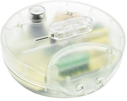 Fußdimmer 60-300W Transparent Rund Universal-Dimmer Schnur-Zwischendimmer Dimmer für Halogenlampen und Glühlampen 230V Mod. 1012T