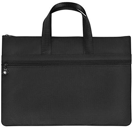 A4 Portable Document Folder Pouch Lightweight Business Briefcase Office Handbag Paper Storage Organiser File Bag for Women Men Business Meeting