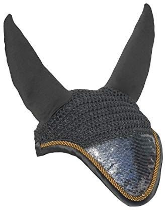 Rhinegold Unisex 662-P-GREY Pailletten Fliegenschleier, grau, Pony