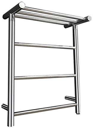 WPHH Radiatore Scaldasalviette Elettrico in Acciaio Inossidabile 304, Portasciugamani Riscaldato Elettrico A Parete, Scaldasalviette Elettrico per Accessori da Bagno,Argento,Hardwired