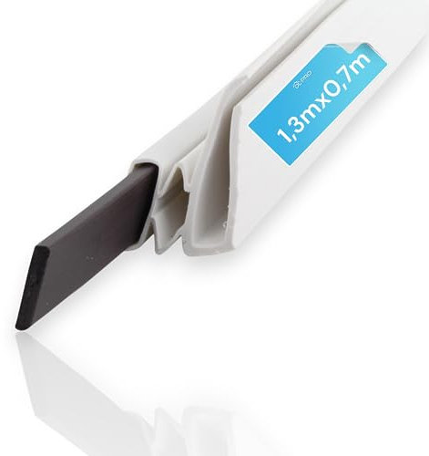 DL-pro Juego de juntas universales para puertas, 1300 x 700 mm, junta magnética de goma para atornillar en los dispositivos combinados de nevera con congelador (sin adhesivo)