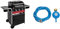 Char-Broil Gas2Coal Hybrid Grill Barbecue a Gas e Carbonella con 3 fuochi & Campingaz Kit, Tubo, Fascette per Bombole Attacco Italia Regolatore di Pressione del Gas