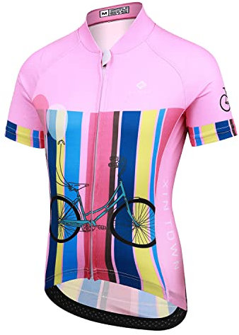 L SERVER Kinder Radtrikot Set Fahrradtrikot Fahrradbekleidung Atmungsaktiv Fahrradanzug Radsportanzug für Junge Mädchen, Fahrrad-1, 146