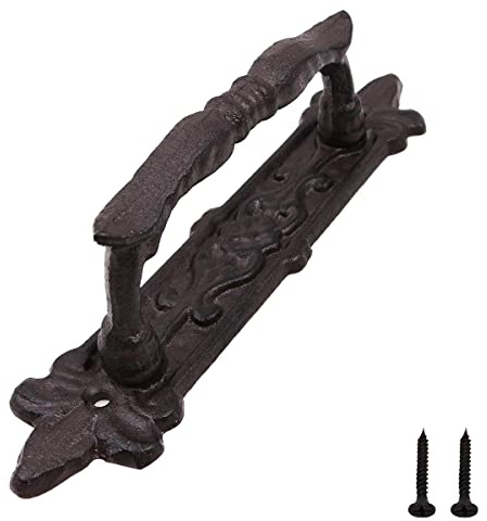 ZONADAH Retro-Türgriff aus Gusseisen, 24 cm, strapazierfähig, Vintage-Stil, Scheunentor, Holztür, Griff, Durchgang, Haus, Flur, Schrank, Gartentor, Schuppen, Schranktür, Haltegriff, innen oder außen