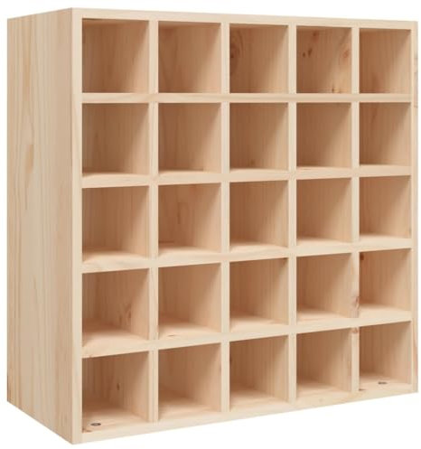 vidaXL Weinregal 25 Flaschen Flaschenregal Weinständer Weinschrank Flaschenständer Weinflaschenregal Holzregal 56x25x56cm Massivholz Kiefer