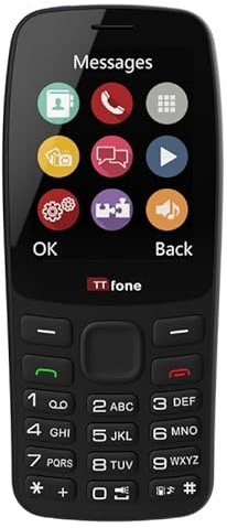TTfone TT175 2.4inch UK Sim Free Dual Sim Basic Simple Feature Mobile Phone – Unlocked with camera Torch Media Games and Bluetooth - Pay As You Go (O2, with £20 Credit, Blue)