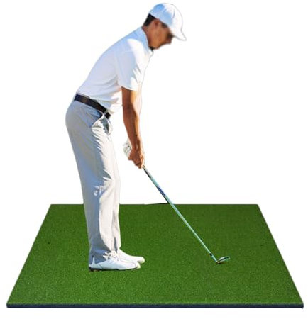 XPLKQXE Golf Abschlagmatte, Golf-Schlagmatte, Robustes Golf-Übungspad Gummibasis, Golfschlag-Trainingshilfen, Startseite Kunstrasenmatte Indoor-Outdoor (Farbe : Green-Thickness 1cm, Größe : 1.2x1.5m